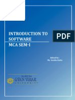 INTRODUCTION TO SOFTWARE (Mca-1)