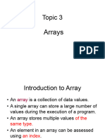 Topic 3 Arrays