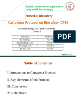 Cartagena Protocol On Biosafety - Group 5