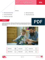 ESL Appearance - Describing People Activity Sheet