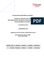 Proyecto Desarrollo Minera Centinela Contrato #1002-03-C-EPC-005 "EPC Infraestructura Temporal y Permanente" Proyecto Desarrollo Minera Centinela"