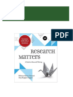 Full Download (Ebook PDF) Research Matters MLA 2016 Update 2nd Edition PDF