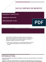 Regime Juridique Du Partage de Benefice Power Point