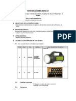 Especificaciones para Implementacion Del Terminal Terrestre Indumentarias de Vigilancia