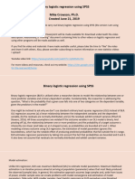 Binary Logistic Regression Terminate MC