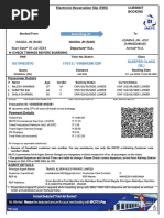 Virbhumi Exp Sleeper Class (SL) : Current Booking Electronic Reservation Slip (ERS) Current Booking