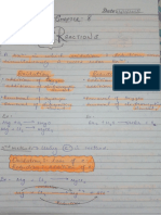 Redox Reaction (2 Lectures)