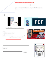 Vérification de L'état Des Composants D'un Circuit À C A Élève