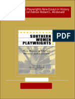 (FREE PDF Sample) Southern Women Playwrights New Essays in History and Criticism 1st Edition Robert L. Mcdonald Ebooks