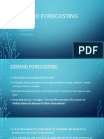 Demand Forecasting