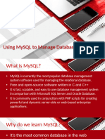 CourseLecture1,2 Using Mysql To Manage Databases