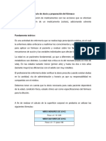 Cálculo de Dosis y Preparación Del Fármaco