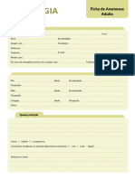 Ficha de Anamnese Clinica Adulto PDF