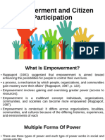 Empowerment and Citizen Participation