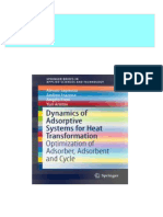 Dynamics of Adsorptive Systems For Heat Transformation Optimization of Adsorber Adsorbent and Cycle 1st Edition Alessio Sapienza