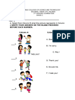 2ND Grading Examination of Grade 1