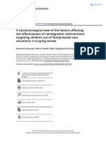 A Social-Ecological View of The Factors Affecting The Effectiveness of Reintegration Interventions Targeting Children Out of Family-Based Care Situati