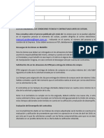 Observaciones: - para Consultas Sobre El Proceso Publicado Y/o Envío de