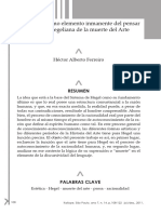 Héctor Ferreiro - El Lenguaje Como Elemento Inmanente Del Pensar y La Tesis Hegeliana de La Muerte Del Arte.