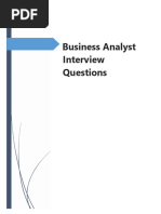 Business Analysis Interview Questions & Answer Prepared Guide