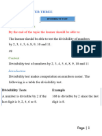 3 Divisibility Tests