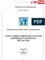 OOAD Orginal Lab Exercise As Per 2008 Regulation by Gopi