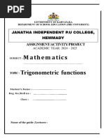 Model Project Maths