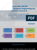 L6, Array in JS, Cse 202, Bn11