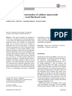 Extraction and Characterization of Cellulose Nanocrystals From Post-Consumer Wood Fiberboard Waste