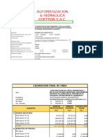 Formato de Valorizacion de Obra