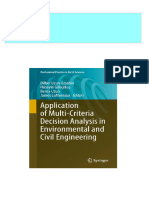 Application of Multi-Criteria Decision Analysis in Environmental and Civil Engineering 1st Edition Dilber Uzun Ozsahin (Editor)