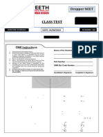 Practice Test Dropper NEET Phase-4 YN552MA Physics 24-09-2024 Bhavana Ma'Am Megha