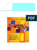 PDF Essentials of Statistics For The Behavioral Sciences, 9th Frederick J. Gravetter Download