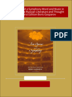 Five Operas and A Symphony Word and Music in Russian Culture Russian Literature and Thought Series First Edition Boris Gasparov