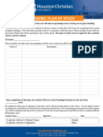 Academic Plan of Study Form