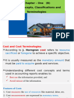 Ch-1 (B) Cost Concepts, Classificaions and Terms