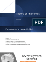 Theory of Phonemes