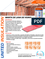 Ficha Tecnica de Lana de Vidrio Rosado United Insulation