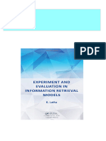 Get Experiment and Evaluation in Information Retrieval Models 1st Edition K. Latha PDF Ebook With Full Chapters Now