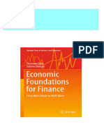 Full Economic Foundations For Finance: From Main Street To Wall Street Thorsten Hens Ebook All Chapters