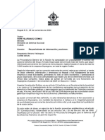 Requerimiento de Procuraduría A Policía, MinDefensa y Fuerzas Militares