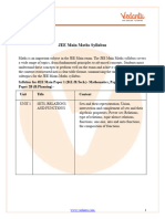 JEE Mains Maths Syllabus 2025 - Detailed Topic-Wise Syllabus