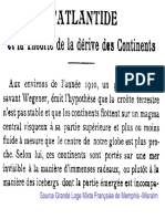 C. Chevillon - L'Atlantide Et La Théorie de La Dérive Des Continents Pp. 354-360