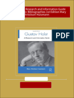 Immediate Download Gustav Holst A Research and Information Guide Routledge Music Bibliographies 1st Edition Mary Christison Huismann Ebooks 2024