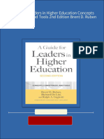 Immediate Download A Guide For Leaders in Higher Education Concepts Competencies and Tools 2nd Edition Brent D. Ruben Ebooks 2024