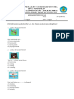 Soal Sumatif PAS Bahasa Inggris Kelas IV Semester 1