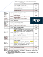 Icse Timetable 2012