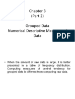 Chapter 3 - Descriptive Statistics (Grouped Data)