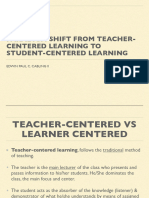 Cabling - Paradigm Shift From Teacher-Centered Learning To Student-Centered Learning