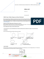 CBSE Class 4 Maths Shapes and Sizes Worksheet